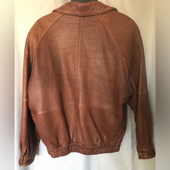 ~Georgetown Design Brown Leather Jacket~ - Picture 7 of 11
